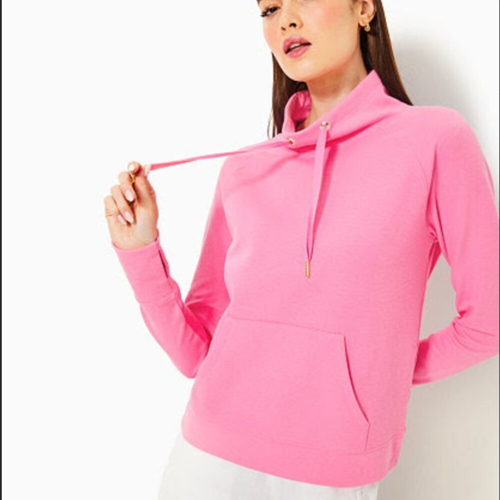 Jax Popover Pullover Sweater w Pockets Confetti Pink Lilly Pulitzer